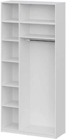 Шкаф с антресолью и наполнением (5 полок + штанга) ШК 5 (1200), Белый Шкаф с антресолью и наполнением (5 полок + штанга) ШК 5 (1200), Белый