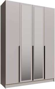 Распашной шкаф с зеркалом Мадрид 1,6, Кашемир Распашной шкаф с зеркалом Мадрид 1,6, Кашемир