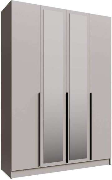 Распашной шкаф с зеркалом Мадрид 1,6, Кашемир Распашной шкаф с зеркалом Мадрид 1,6, Кашемир