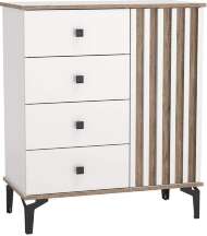 Комод 51.05 Либерти опора h=150мм Белый / Дуб Каньон