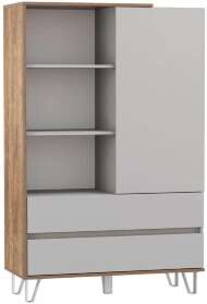 Шкаф комбинированный 58.10 Гавана Кейптаун / Серый Шкаф комбинированный 58.10 Гавана Кейптаун / Серый