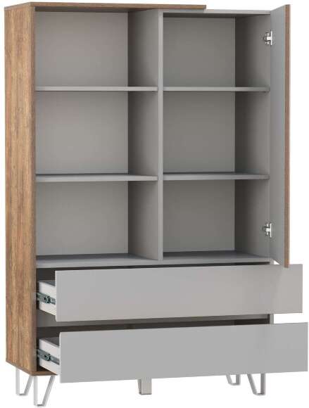 Шкаф комбинированный 58.10 Гавана Кейптаун / Серый Шкаф комбинированный 58.10 Гавана Кейптаун / Серый