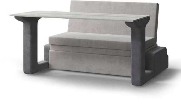 Диван 3в1 со столом Смарт-2 (MLK) Темно-серый