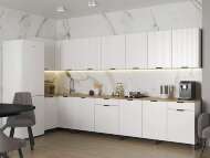 Кухня Венера угловая 1000 х 3700 МДФ Белый матовый Кухня Венера угловая 1000 х 3700 МДФ Белый матовый