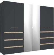 Шкаф для одежды и белья Анона, антрацит