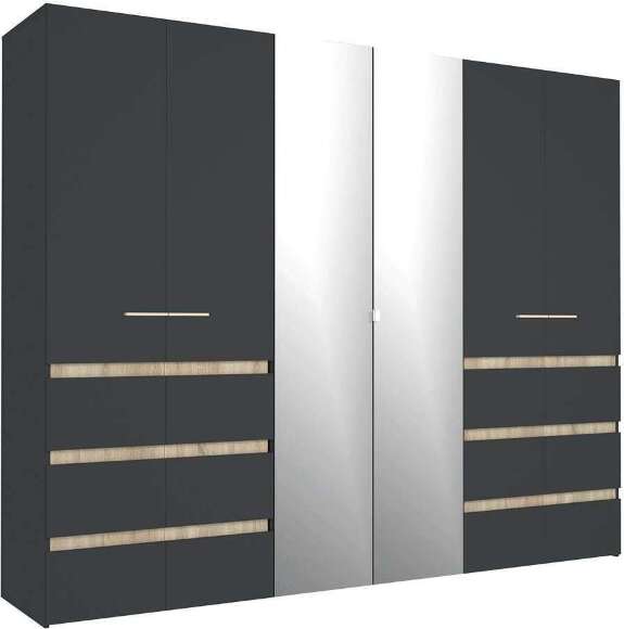 Шкаф для одежды и белья Анона, антрацит