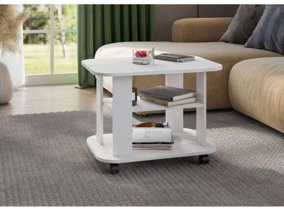 Стол журнальный СТЖ-003, белый