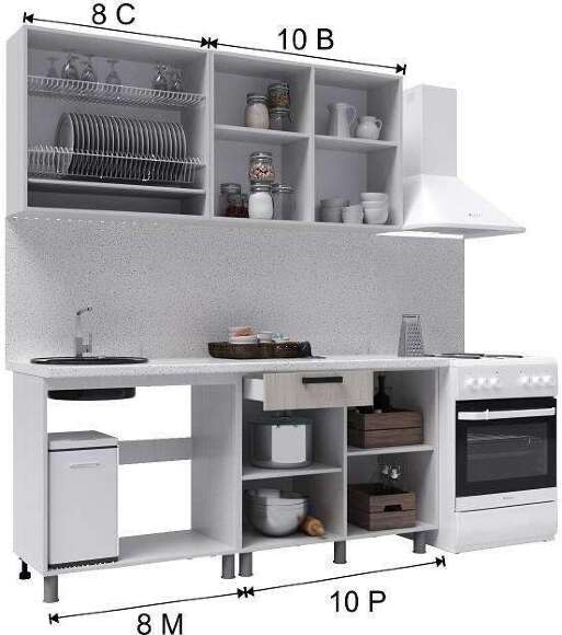 Кухня Тоскана, 1,8м Кухня Тоскана, 1,8м