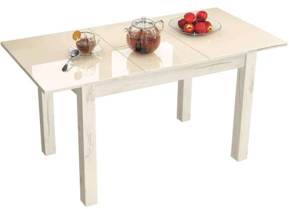 Стол обеденный раскладной Бруно 60 (ТЭКС) Крафт белый/Лакобель ваниль Стол обеденный раскладной Бруно 60 (ТЭКС) Крафт белый/Лакобель ваниль