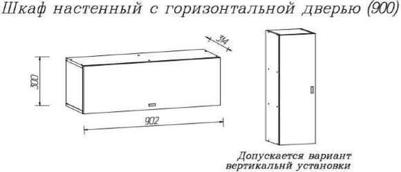 Шкаф настенный (полка) Скайлайн 900 MLK (Белый)