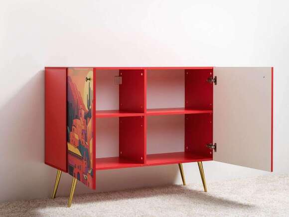 Кармин комод 16.230.03 Красный PE D4070 / Белый PE шагрень Кармин комод 16.230.03 Красный PE D4070 / Белый PE шагрень