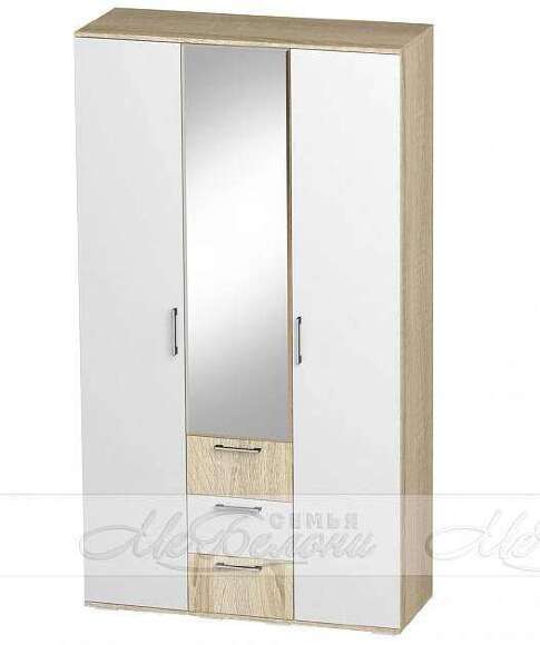 Шкаф трехстворчатый ШК-14 Белладжио Семья Мебелони (БТС) Шкаф трехстворчатый ШК-14 Белладжио Семья Мебелони (БТС)