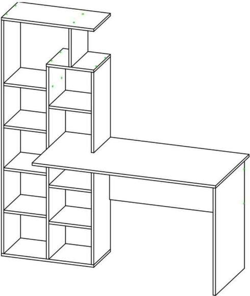 Интел-8 стол компьютерный Дуб сонома / Анкор Светлый