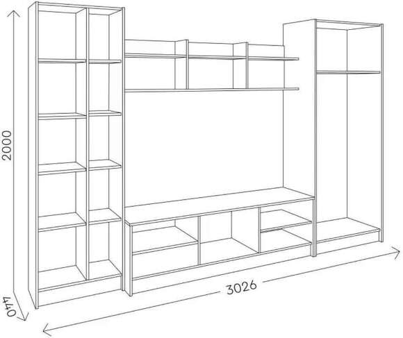 Стенка-горка Виктория Дуб ирландский/Белый