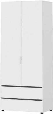 Шкаф двухстворчатый с ящиками Токио (Белый текстурный)