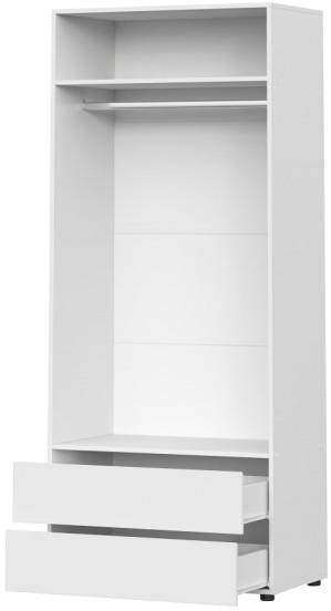 Шкаф двухстворчатый с ящиками Токио (Белый текстурный)