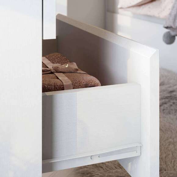 Шкаф двухстворчатый с ящиками Токио (Белый текстурный)