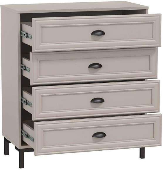 Антея комод 71.03 Кашемир/металл черный Антея комод 71.03 Кашемир/металл черный