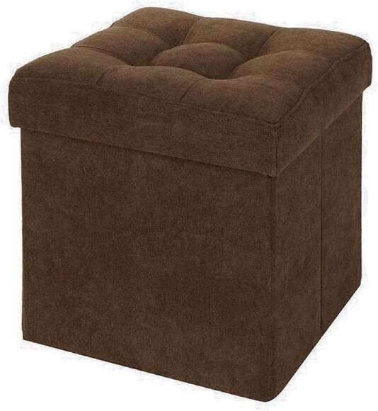 Пуф складной велюр Коричневый