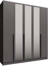 Распашной шкаф с зеркалом Мадрид 2.0, Графит серый Распашной шкаф с зеркалом Мадрид 2.0, Графит серый