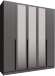 Распашной шкаф с зеркалом Мадрид 2.0, Графит серый Распашной шкаф с зеркалом Мадрид 2.0, Графит серый