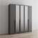 Распашной шкаф с зеркалом Мадрид 2.0, Графит серый Распашной шкаф с зеркалом Мадрид 2.0, Графит серый