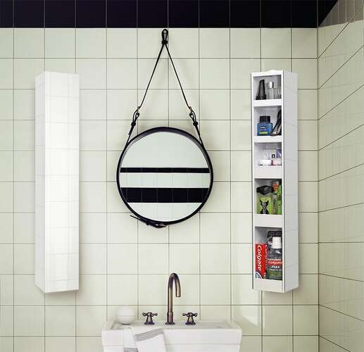 Поворотный шкаф Shelf.On Хоп Шелф белое глянцевое стекло art.5476