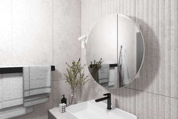 Шкаф зеркальный 16.312.04, Белый Шкаф зеркальный 16.312.04, Белый