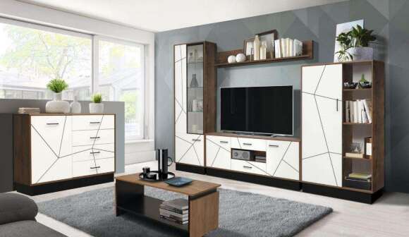 Шкаф-пенал Гамма 54.01 Левый Таксония/Белый