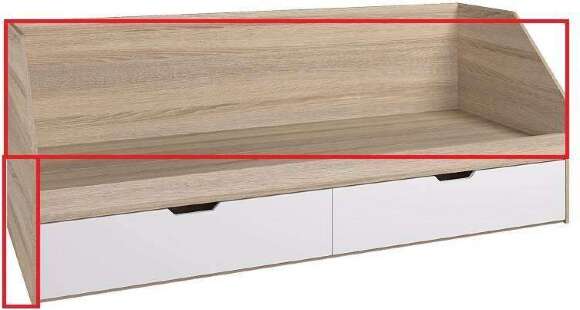 Корпус кровати Анталия с ящиками 80x200, дуб сонома