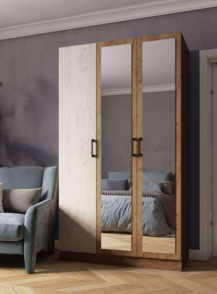 Шкаф Вегас 1200  (ТЭКС) Крафт табачный / Крафт белый