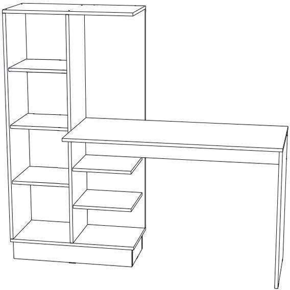 Стол компьютерный №1 дуб беленый