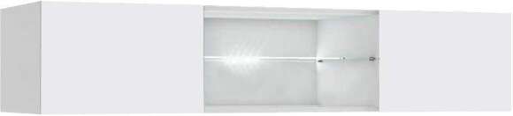 Тумба под ТВ Флорис белый глянец / белая