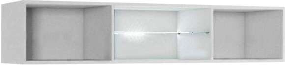 Тумба под ТВ Флорис белый глянец / белая