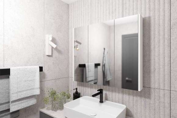 Шкаф зеркальный 16.312.05, Белый Шкаф зеркальный 16.312.05, Белый