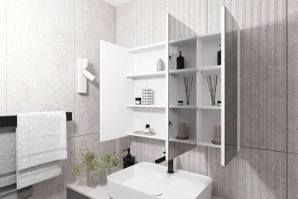 Шкаф зеркальный 16.312.05, Белый Шкаф зеркальный 16.312.05, Белый