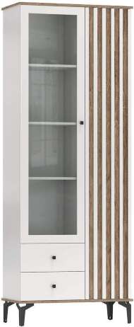 Шкаф комбинированный 51.02 Либерти опора h=150мм Белый / Дуб Каньон