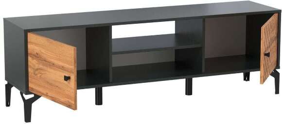 Тумба под ТВ 59.01 Лофт черный / дуб бунратти