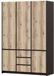Шкаф для одежды трехстворчатый Прага, Дуб Делано