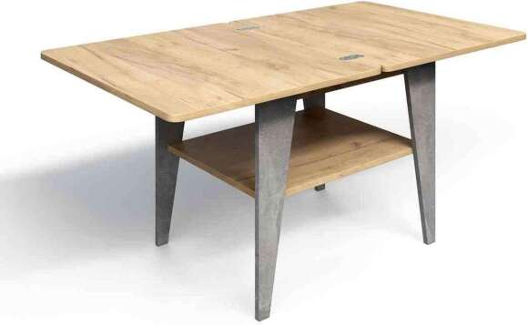 Стол журнальный СЖ-3 Дуб крафт / Ателье светлое