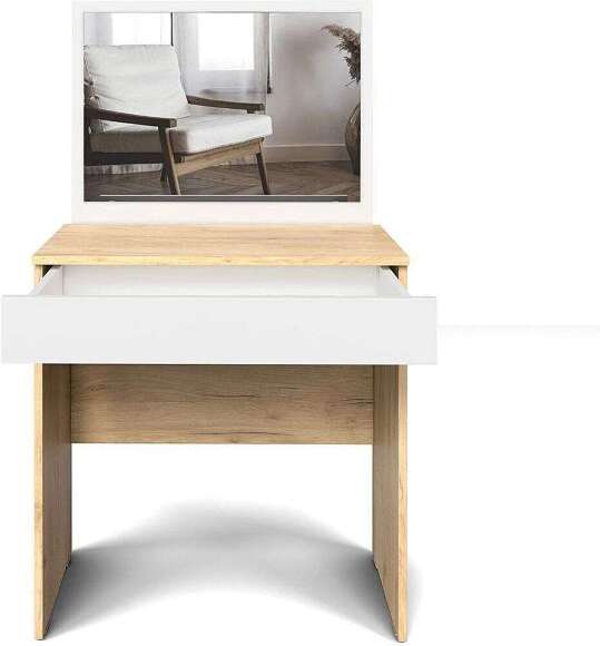 Туалетный столик Лестер Дуб Крафт золотой / Белый