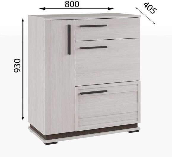 Тумба Модена МТ-32, Ясень анкор светлый, Венге