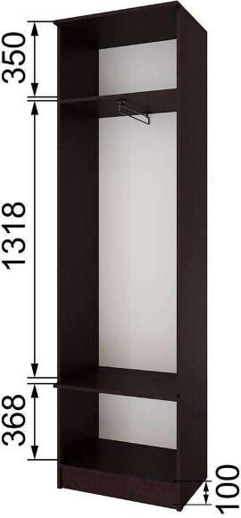 Шкаф Кано КПШ-1, Венге;Дуб крафт золотой