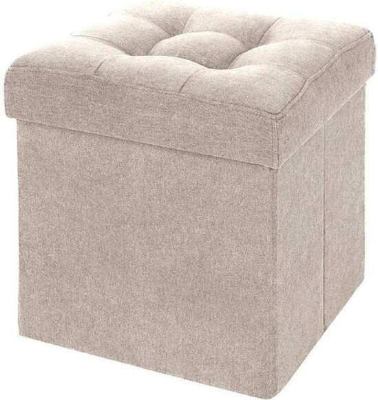 Пуф складной велюр Светло-Бежевый