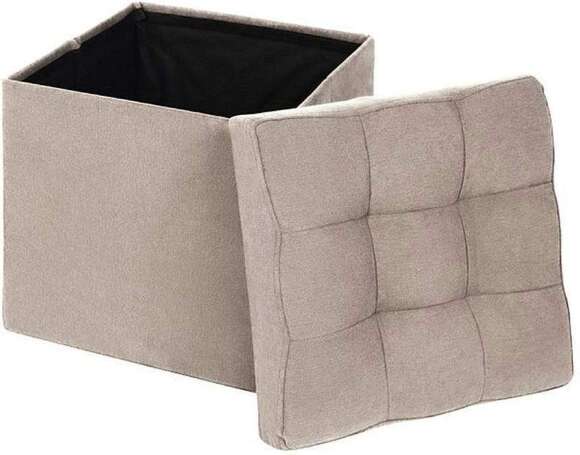 Пуф складной велюр Светло-Бежевый