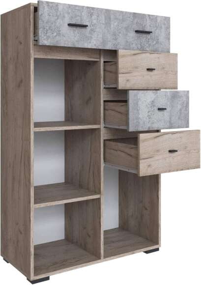 Дублин Комод дуб крафт серый/цемент Дублин Комод дуб крафт серый/цемент