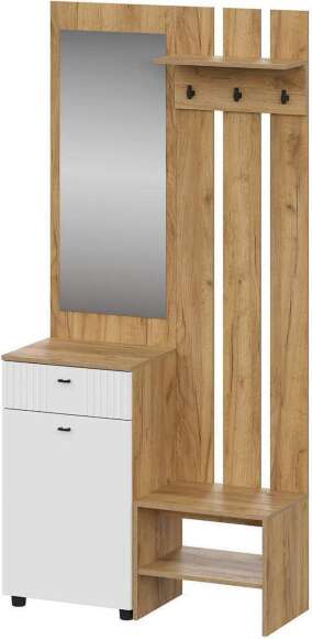 Прихожая Милан-1 дуб крафт золотой / белый