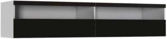 Тумба под ТВ Флорис черный глянец / белый