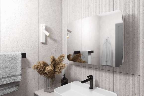 Шкаф зеркальный 16.312.06, Белый Шкаф зеркальный 16.312.06, Белый