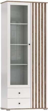 Шкаф комбинированный 51.02 Либерти опора h=20мм Белый / Дуб Каньон